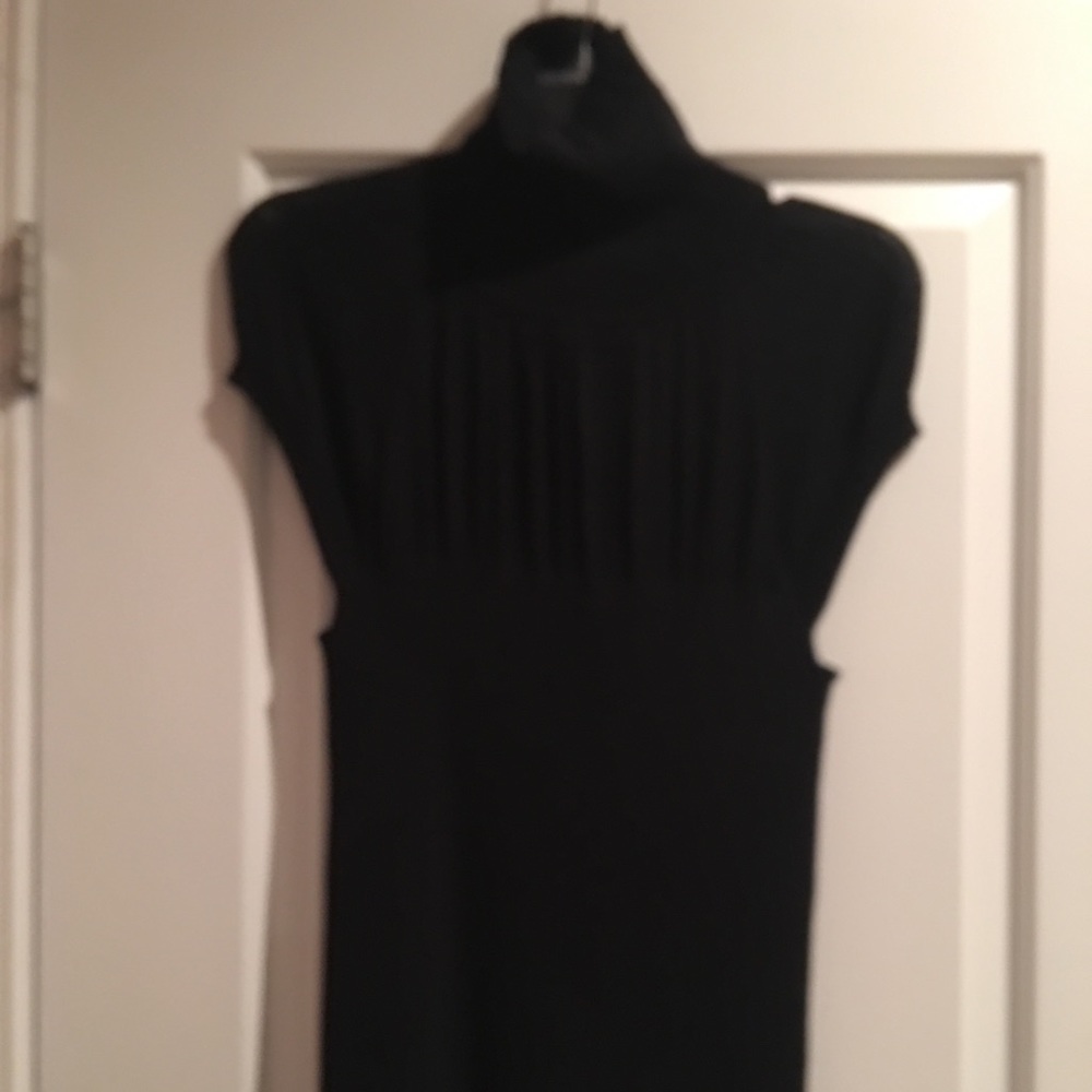 WHBM black sleeveless turtleneck